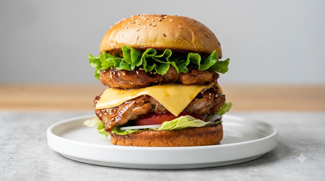 Soczyste japońskie burgery z kurczakiem teriyaki