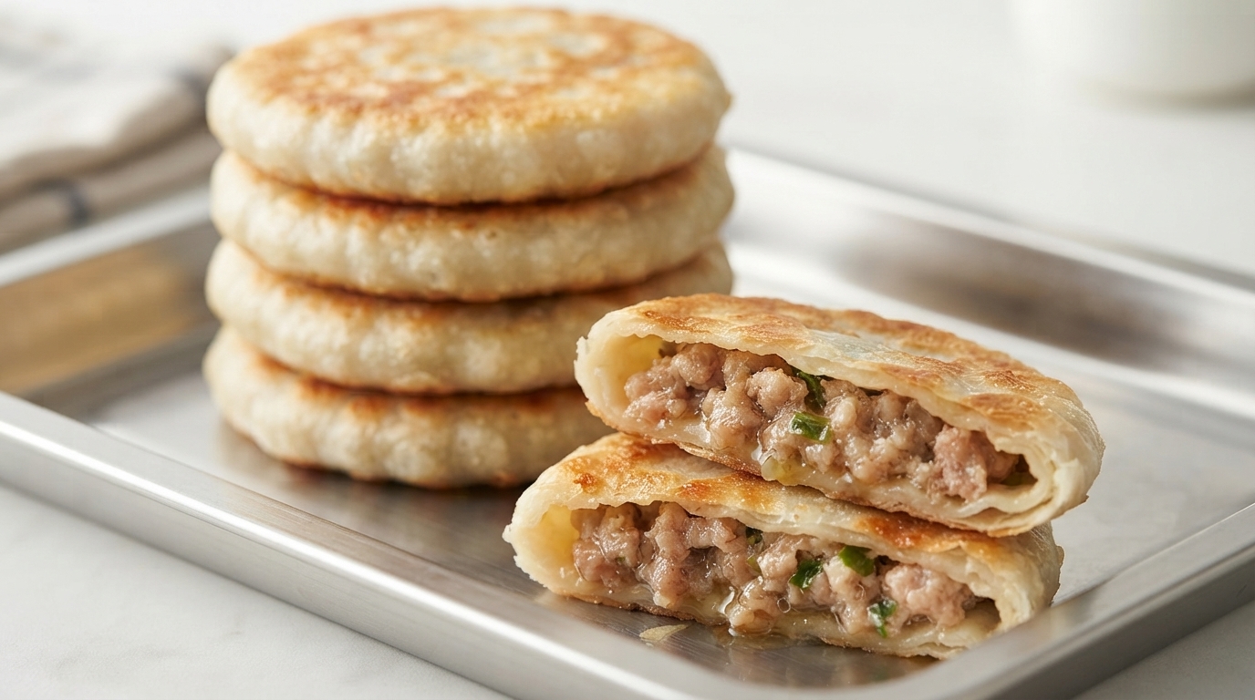 Chrupiące Chińskie Pierogi Mięsne Niuzhuang (Xianbing)