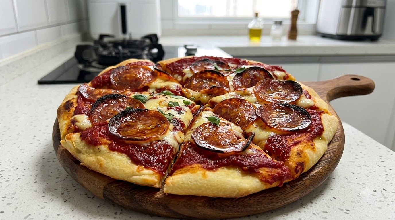 Domowa pizza z salami