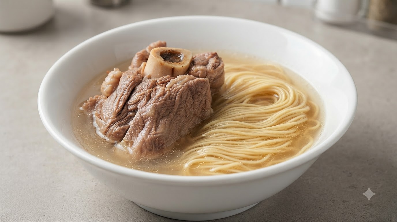 Domowy Ramen Tonkotsu na Delikatnych Kościach Wieprzowych