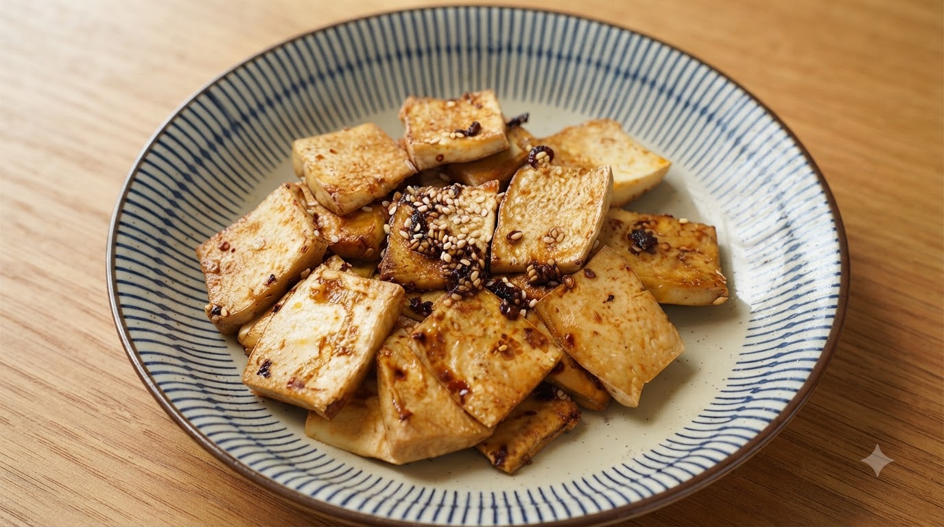 Tofu z żelaznej płyty w stylu nocnego targowiska z frytkownicy powietrznej
