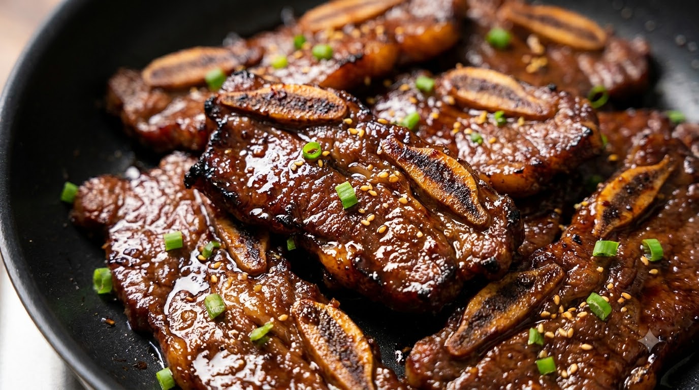 LA Galbi według Baek Jong-wona (Koreańskie żeberka wołowe)