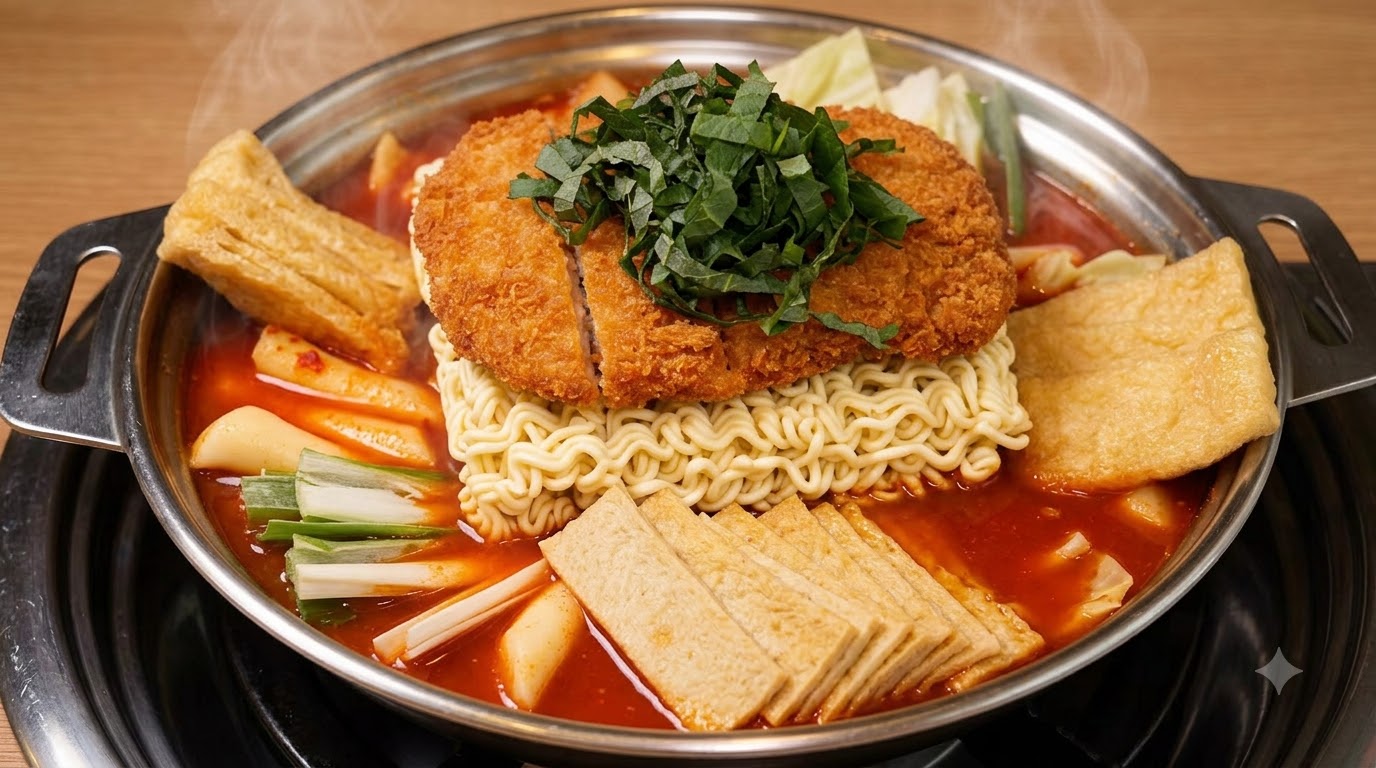 Koreański Hot Pot z Tteokbokki w Stylu Armii