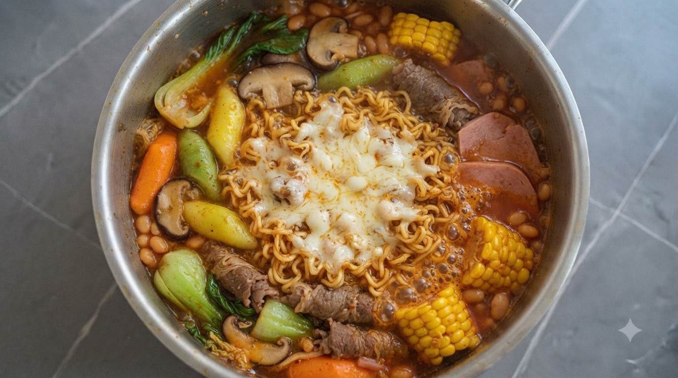 Autentyczny koreański gulasz wojskowy (Budae Jjigae)